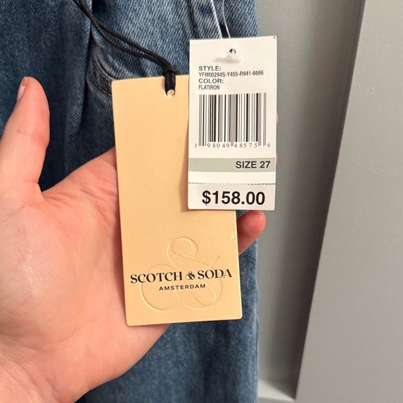 NWT SCOTCH & SODA Wide-Leg Blue Denim Jeans - size 4/27 - Picture 3 of 9